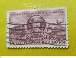 USA 1950 Casey Jones and Locomotives Railroad Engineers Issue Used PC03759