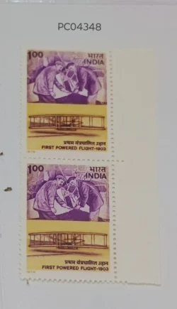India 1978 75 Years of First Powered Flight Aviation Vertical Pair UMM PC04348