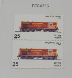 India 1976 Indian Locomotive WDM 2 Vertical Pair UMM PC04356