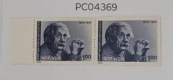 India 1979 Albert Einstein Birth Centenary Scientist Horizontal Pair UMM PC04369